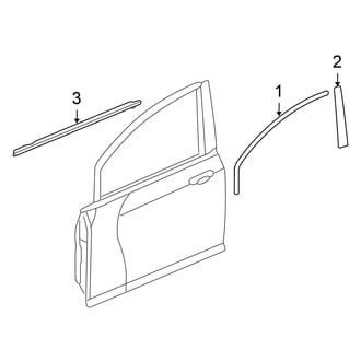 Honda OE - Front Door - Exterior Trim (Base / DX / DX-A / EX / LX / Sport)