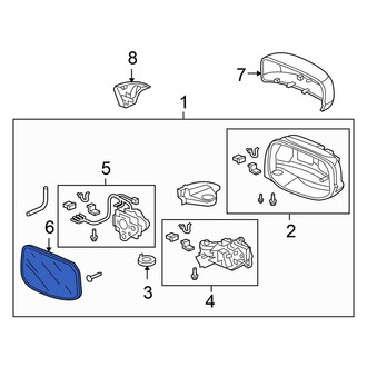 Honda OE - Front Right Door Mirror Glass