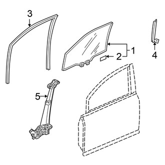 Honda OE - Front Door - Glass & Hardware (Base)