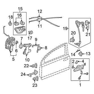 Honda OE - Front Door - Lock & Hardware