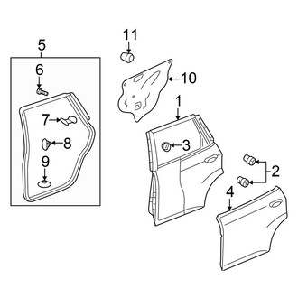 Honda OE - Rear Door - Door & Components