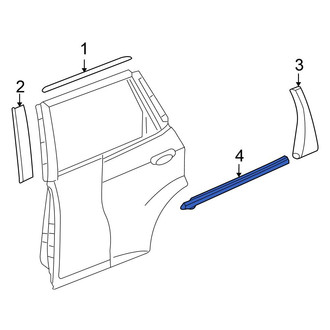 Honda OE - Rear Left Door Belt Molding