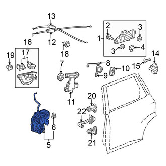 Honda OE - Front Right Door Latch Assembly