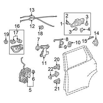 Honda OE - Rear Door - Lock & Hardware