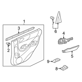 Honda OE - Rear Door - Interior Trim