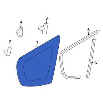 Honda OE - Left Quarter Glass