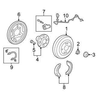 Honda OE - Rear Suspension - Brake Components (Base / Sport)