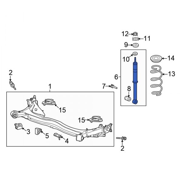 Honda OE 52610TK6307 Rear Suspension Shock Absorber