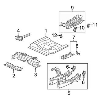 Honda OE - Rear Body & Floor - Floor & Rails