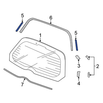 Honda OE - Liftgate Glass Seal