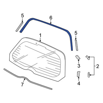 Honda OE - Rear Upper Liftgate Reveal Molding