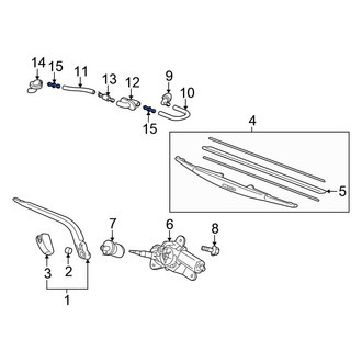 Honda OE - Front Windshield Washer Hose Connector