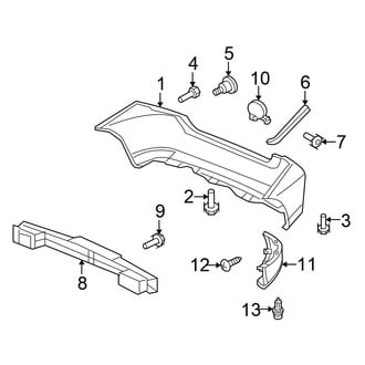 Honda OE - Rear Bumper - Bumper & Components (Base / DX / DX-A / EX / LX / Sport)