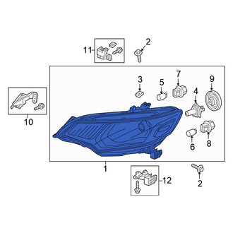 Honda OE - Front Right Headlight Assembly