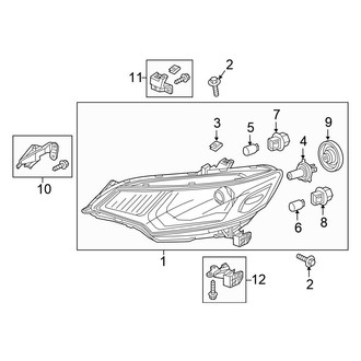 Honda OE - Front Lamps - Headlamp Components