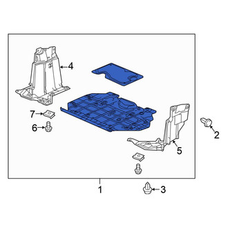 Honda OE - Front Center Radiator Support Splash Shield