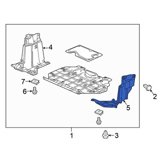 Honda OE - Front Left Radiator Support Splash Shield