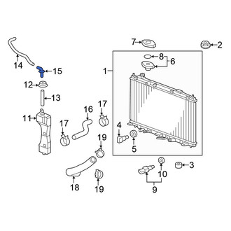 Honda OE - Engine Coolant Reservoir Hose Adapter
