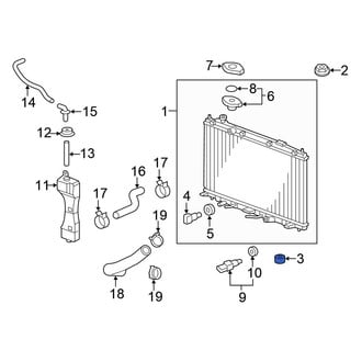 Honda OE - Lower Radiator Insulator