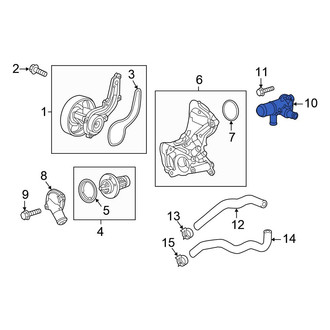 Honda OE - Engine Water Pump Outlet Pipe
