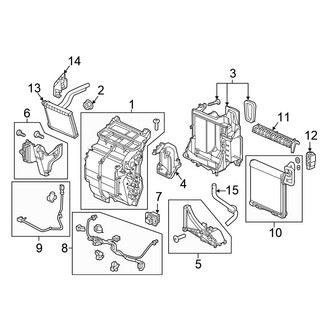Honda OE - Air Conditioner & Heater - Evaporator & Heater Components (EX / EX-L / LX / Sport)