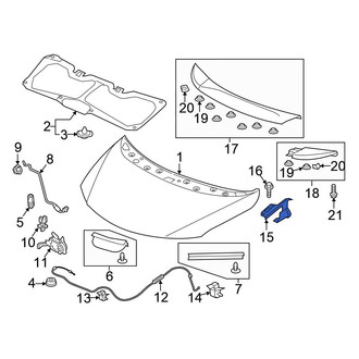 Honda OE - Front Right Hood Hinge