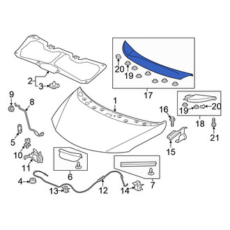 Honda OE - Front Right Hood Molding