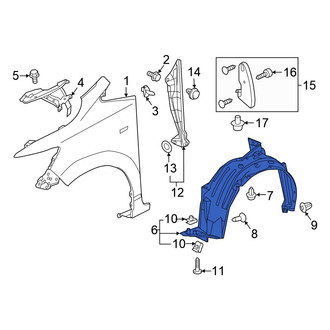 Honda OE - Front Left Fender Splash Shield