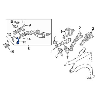 Honda OE - Front Left Frame Rail End