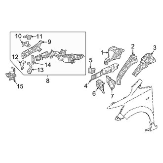 Honda OE - Fender - Structural Components & Rails