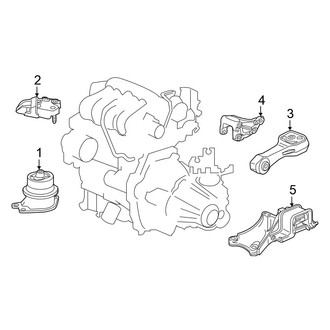 Honda OE - Engine / Transaxle - Engine & Transmission Mounting (Manual Top), (LX / Sport Standard Tr)