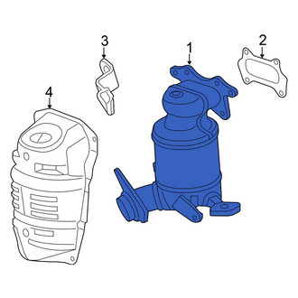 Honda OE - Catalytic Converter with Integrated Exhaust Manifold
