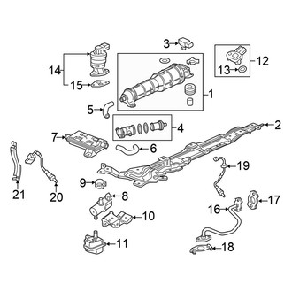 Honda OE - Emission System - Emission Components (EX / EX-L / LX)