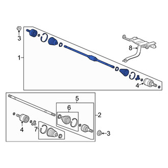Honda OE - Front Right CV Axle Assembly