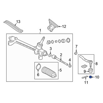 Honda OE - Outer Steering Tie Rod Nut