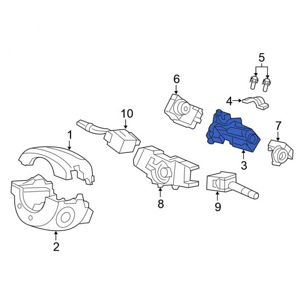 Honda OE 06351T00Z01 Steering Column Lock