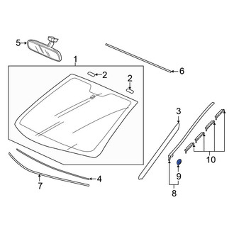 Honda OE - Upper Windshield Molding Clip