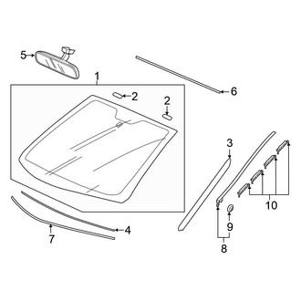 Honda OE - Windshield - Glass