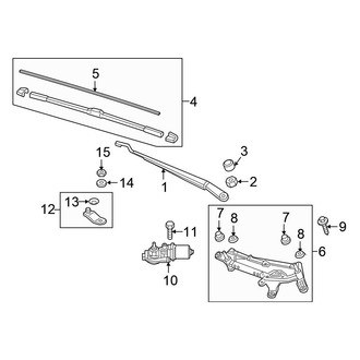 Honda OE - Windshield - Wiper & Washer Components (Wiper Components)