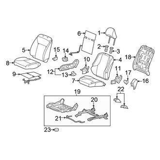 Honda OE - Seats & Tracks - Passenger Seat Components