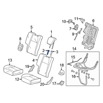 Honda OE - Rear Right Headrest Guide