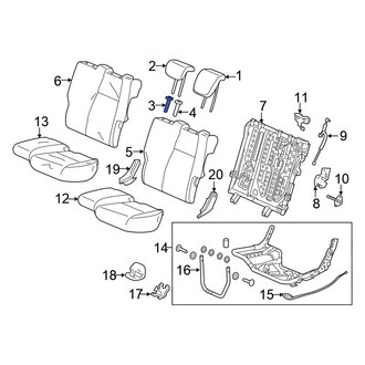 Honda OE - Rear Left Headrest Guide