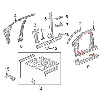 Honda OE - Right Outer Floor Baffle Plate
