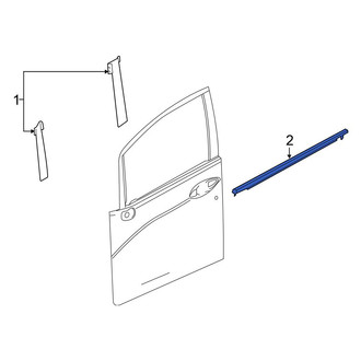 Honda OE - Front Left Door Belt Molding