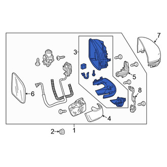 Honda OE - Front Right Door Mirror Housing