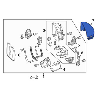 Honda OE - Front Right Door Mirror Cover