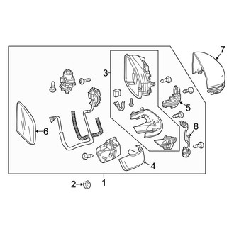 Honda OE - Front Door - Outside Mirrors