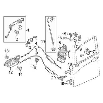 Honda OE - Front Door - Lock & Hardware
