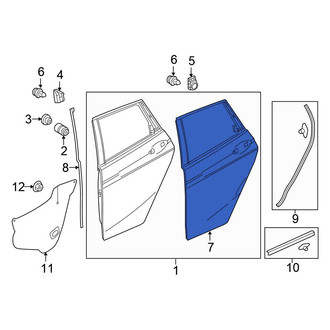Honda OE - Rear Left Outer Door Outer Panel