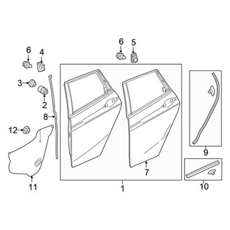 Honda OE - Rear Door - Door & Components